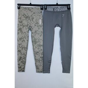 Gymshark Women's Small Lot of 2 Gray Green Camo Leggings